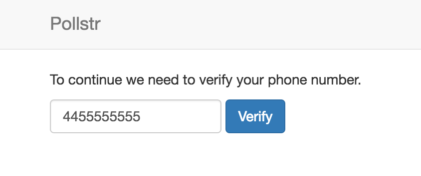 Screen Capture of Number Verification Form