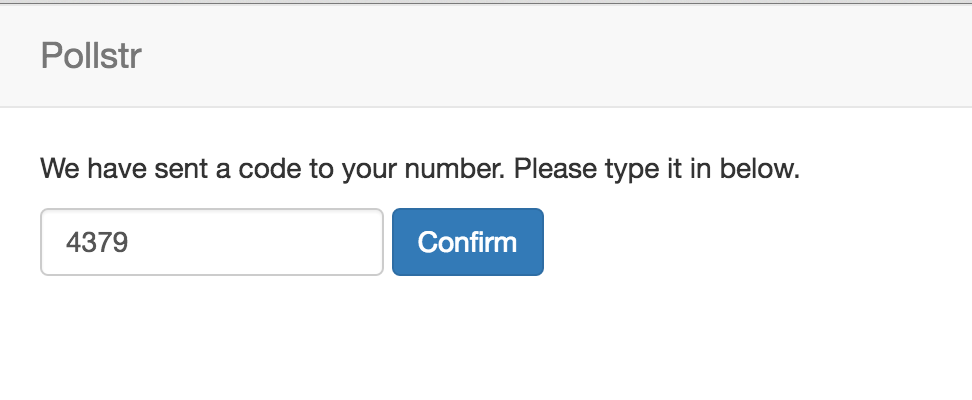 Screengrab of 2 Factor Authentication Form