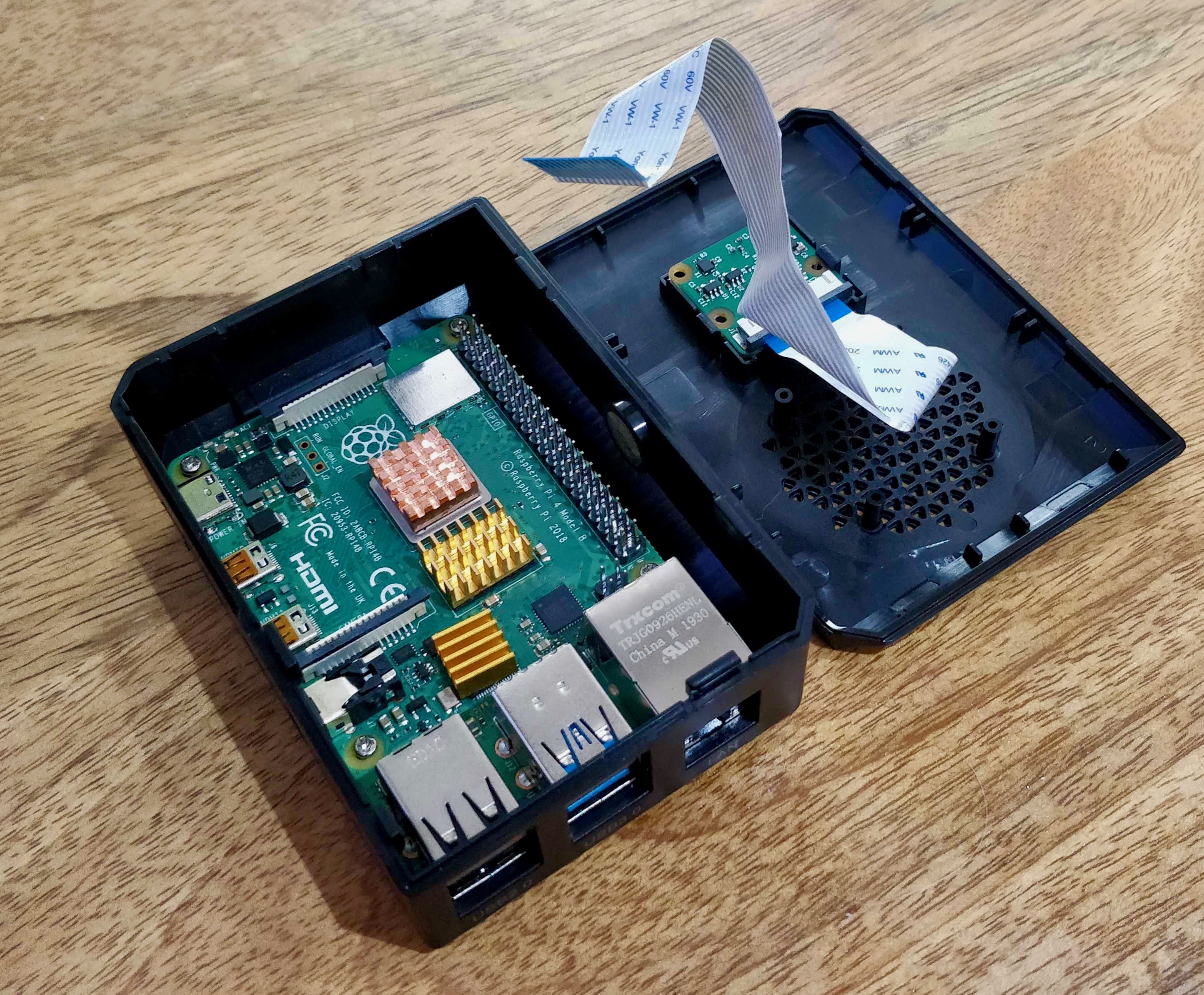 A Raspberry Pi with the Camera module