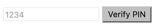 A simple form input for PIN