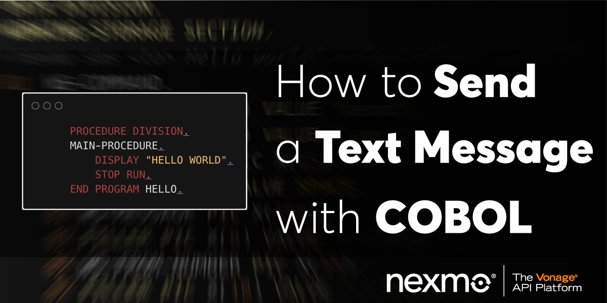 Send a Text Message with COBOL