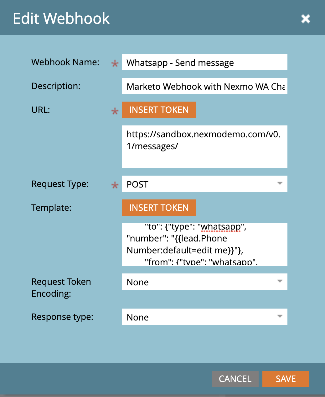 Updating Webhook Values