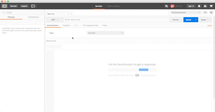 Make an HTTP request with Postman