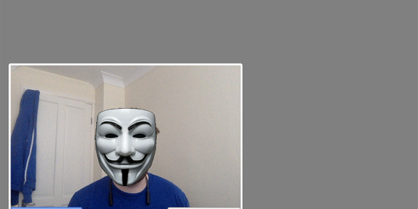 Vonage Video stream with a Guy Fawkes mask!