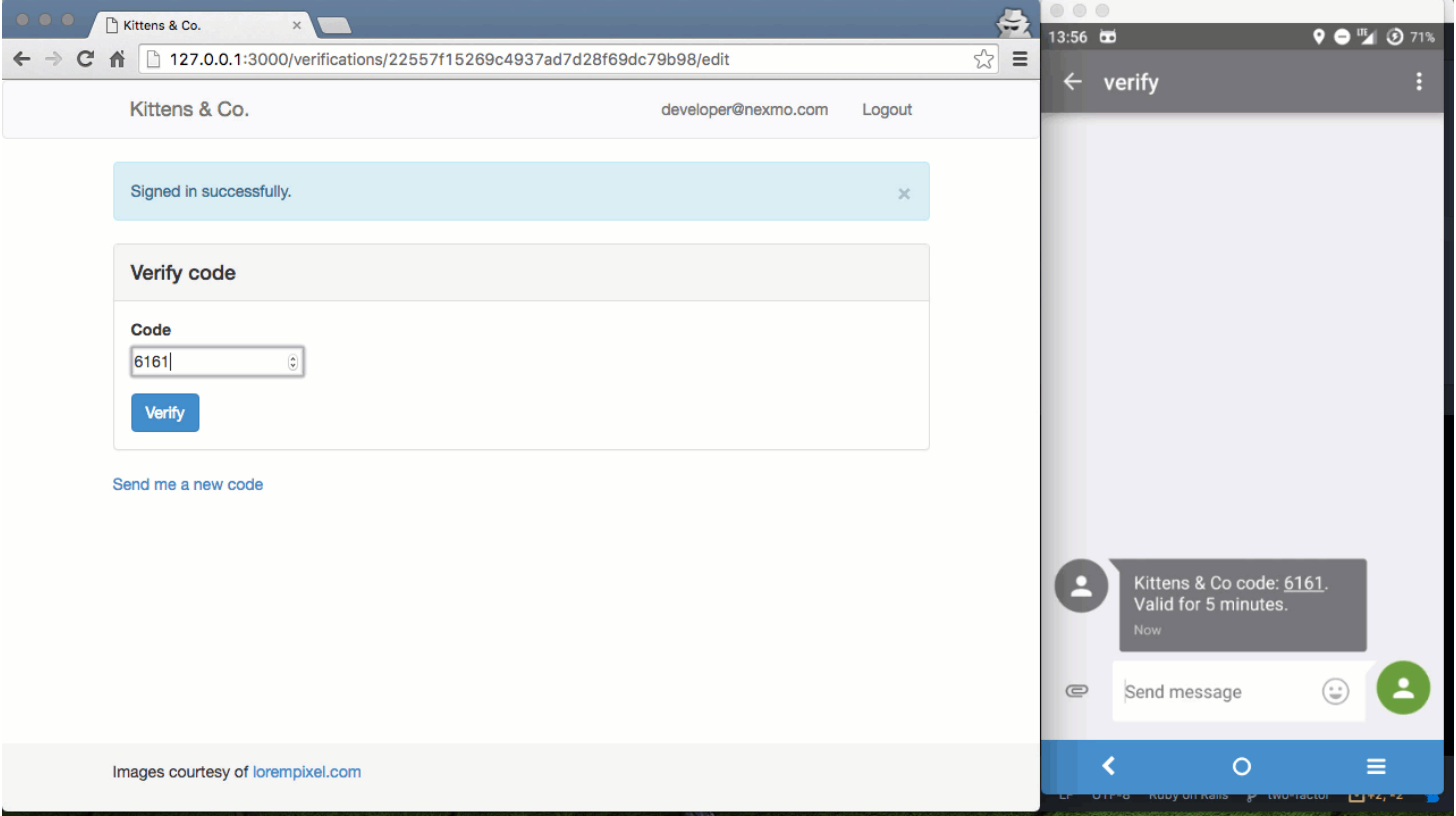 Two Factor Authentication (2FA) in a Ruby on Rails App with Devise and Nexmo Verify