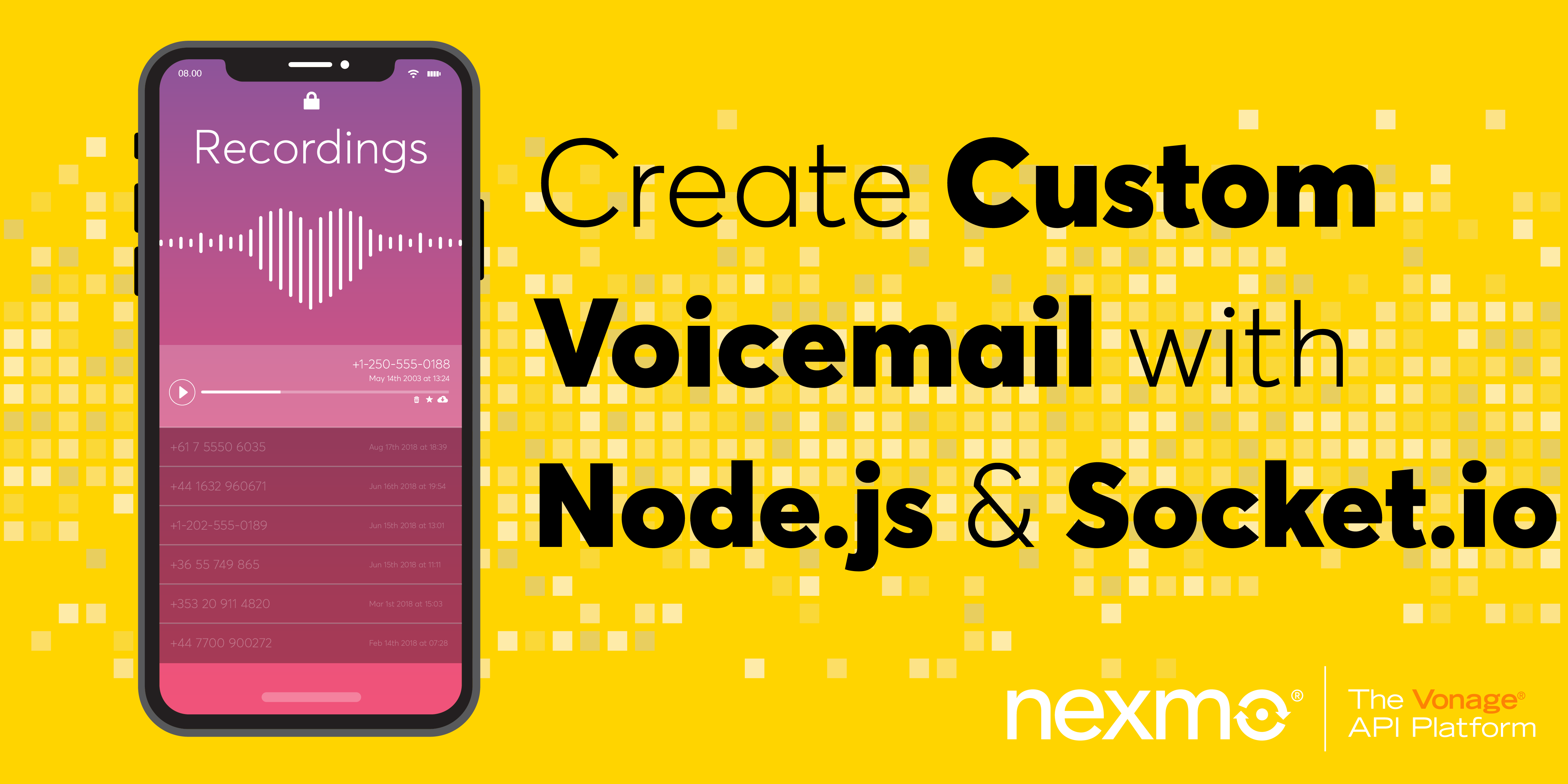 Create Custom Voicemail with Node.js, Express and Socket.io